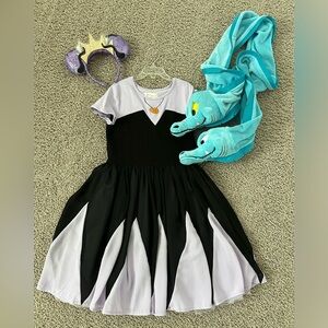 Little mermaid Ursula kids dress with accessories